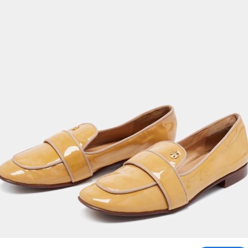 Tory Burch Metal Miller Nude Leather Slip-On Loafer, Women’s Size 7.5